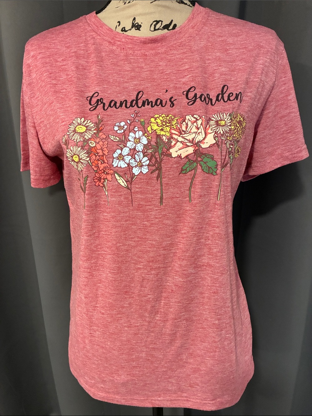 Grandma's Garden Pink Floral Graphic Tee